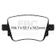 EBC brakes Rear kit EBC PD07KR247 - Discs Ultimax Grooved + brake pads Redstuff Ceramic | races-shop.com