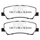 EBC brakes Rear kit EBC PD07KR256 - Discs Ultimax Grooved + brake pads Redstuff Ceramic | races-shop.com