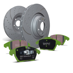 Front kit EBC PD11KF1288 - Discs Turbo Grooved + brake pads Greenstuff
