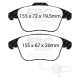 EBC brakes Front kit EBC PD12KF342 - Discs Turbo Grooved + brake pads Redstuff Ceramic | races-shop.com