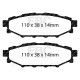 EBC brakes Rear kit EBC PD12KR238 - Discs Turbo Grooved + brake pads Redstuff Ceramic | races-shop.com