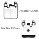EBC brakes Rear kit EBC PD12KR256 - Discs Turbo Grooved + brake pads Redstuff Ceramic | races-shop.com