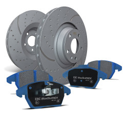 Front kit EBC PD14KF1276 - Discs Turbo Grooved + brake pads Bluestuff