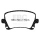 EBC brakes Rear kit EBC PD14KR231 - Discs Turbo Grooved + brake pads Bluestuff | races-shop.com