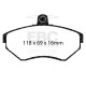 EBC brakes Front kit EBC PD17KF056 - Discs BSD Grooved + brake pads Redstuff Ceramic | races-shop.com