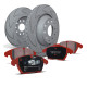 EBC brakes Rear kit EBC PD17KR048 - Discs BSD Grooved + brake pads Redstuff Ceramic | races-shop.com