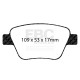 EBC brakes Rear kit EBC PD17KR054 - Discs BSD Grooved + brake pads Redstuff Ceramic | races-shop.com