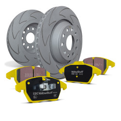 Front kit EBC PD18KF108 - Discs BSD Grooved + brake pads Yellowstuff