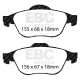 EBC brakes Front kit EBC PD18KF110 - Discs BSD Grooved + brake pads Yellowstuff | races-shop.com
