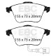 EBC brakes Front kit EBC PD19KF784 - Discs BSD Grooved + brake pads Bluestuff | races-shop.com