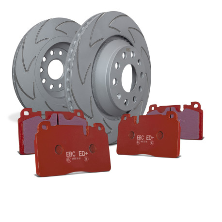 EBC brakes Rear kit EBC PD20KR150 - Discs BSD Grooved + brake pads Orangestuff | races-shop.com