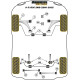 Polyurethane bushings Powerflex Front Engine Mounting Insert Saab 9-5 YS3G 2WD (2010 - 2012) Black Series | races-shop.com