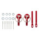 Promotions Aluminium bonnet pins kit | races-shop.com