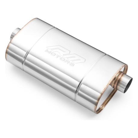 1x input / 1x output Center Muffler 76mm RM Motors | races-shop.com