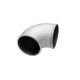 Aluminium elbow 90° Aluminium pipe - elbow 90°, 89mm (3.5"), short | races-shop.com