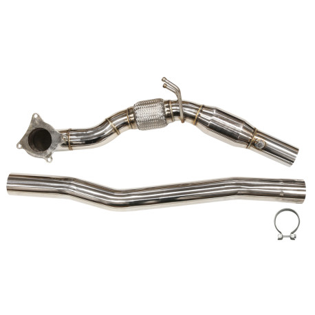 Down pipes and dump pipes Downpipe for VW GOLF VI R with cat | races-shop.com