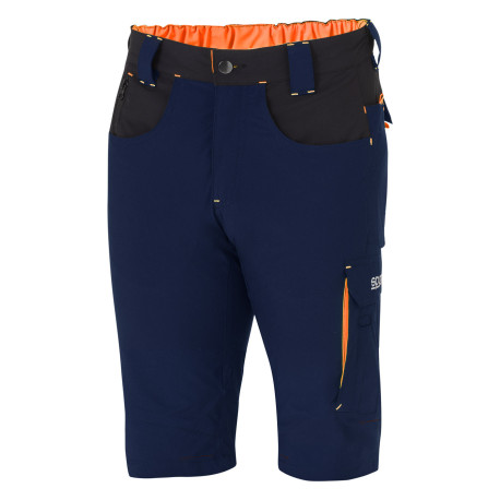 Lifestyle SPARCO Teamwork light short for men blue/orange | races-shop.com