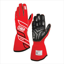 FIA race gloves OMP ONE-S my2025 (external stitching), red