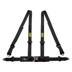 ECE 4 point sport safety belts OMP ROAD 4, black