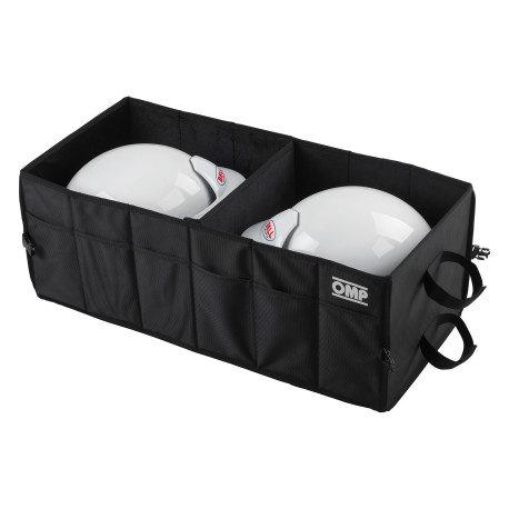 Helmet hooks and nets OMP foldable helmet box, black | races-shop.com