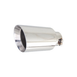 3″ Inlet 3.5″ Round Short Tip, Stainless Steel