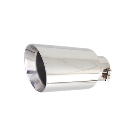With one outlet 3″ Inlet 3.5″ Round Short Tip, Stainless Steel | races-shop.com