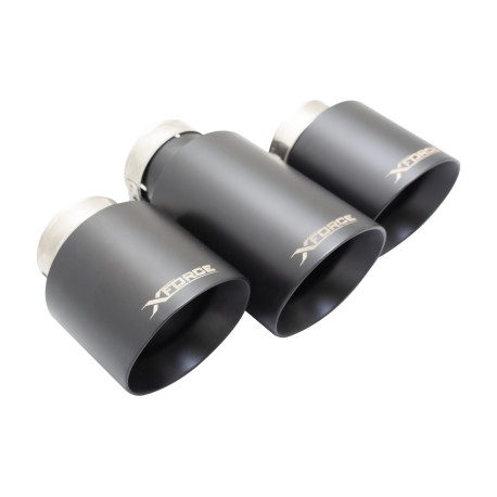 XFORCE exhaust systems XForce 4" Tips for HONDA CIVIC 2017- TYPE R FK8, black | races-shop.com