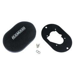 RAMAIR domed carb air filter with baseplate to fit Weber 32/34 DMTL, DMTR, DATR