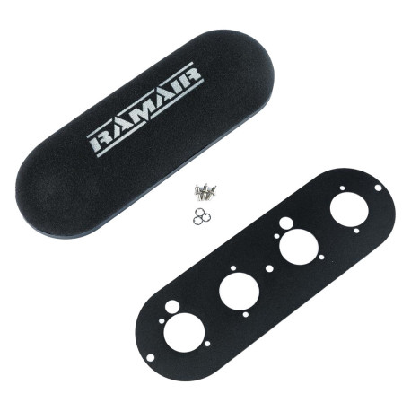 Air filters for carburetors RAMAIR twin domed carb air filter with baseplate to fit Lotus Twin cam 1558cc | races-shop.com