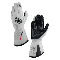 FIA race gloves OMP ONE EVO FX my2026 (external stitching), white