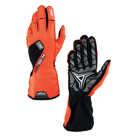Gloves Karting gloves OMP KS-3 my2026 (external stitching), orange/black | races-shop.com