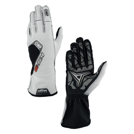 Gloves Karting gloves OMP KS-3 my2026 (external stitching), white/black | races-shop.com