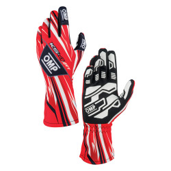 Karting gloves OMP KS-4 ART my2026 (internal stitching), red/white