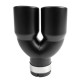 UNIVERSAL TIP Exhaust tip RACES INOX 2x101mm, input 63mm - Matt | races-shop.com