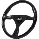 steering wheels 3 spoke steering wheel RACES Beep, 350mm, polyurethane, flat, black | races-shop.com