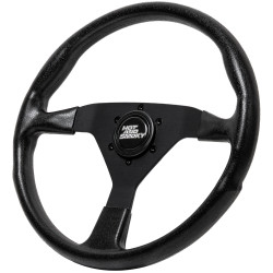 3 spoke steering wheel RACES Beep, 350mm, polyurethane, flat, black
