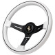 steering wheels 3 spoke steering wheel RACES Filetto, 350mm, ABS, 70mm offset, white/black | races-shop.com