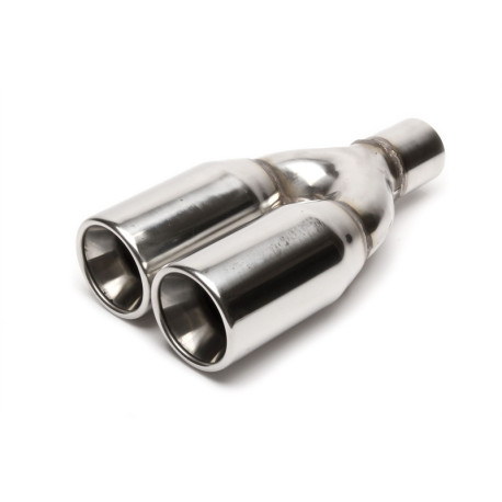 Two outputs TA-TECHNIX stainless steel exhaust tip, 2× 89 mm | races-shop.com