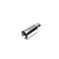 TA-TECHNIX stainless steel exhaust tip (round, plain), 76 mm