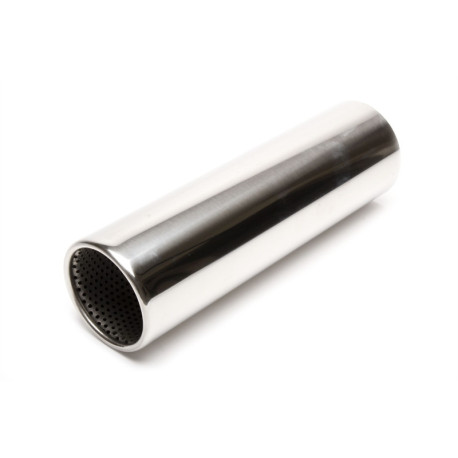 With one outlet TA-TECHNIX stainless steel exhaust tip (round), 100 mm | races-shop.com