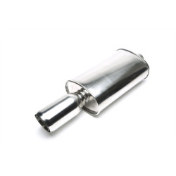 TA-TECHNIX universal stainless steel rear silencer, 90/75 mm