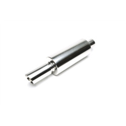 TA-TECHNIX universal stainless steel rear silencer, 75×77 mm