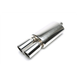 TA-TECHNIX universal stainless steel rear silencer, 2× 89 mm