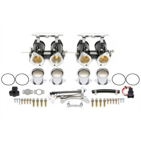 Throttles TA-TECHNIX single throttle body kit DCOE 45, black | races-shop.com