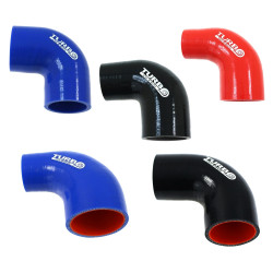 Silicone elbow reducer 90°, 15mm (0,59") to 20mm (0,79")