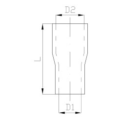 Silicone hose straight reducer - 76mm (3") to 102mm (4")