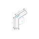 Silicone hose elbow 67° - 35mm (1,38