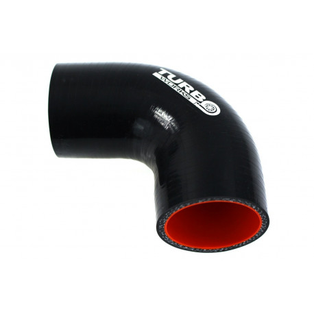 Elbows 90° reductive Silicone elbow reducer 90°, 63mm (2,5") to 76mm (3") | races-shop.com