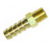 Brass straight union Sytec 1/4 NPT to 8, 10, 12, 15mm