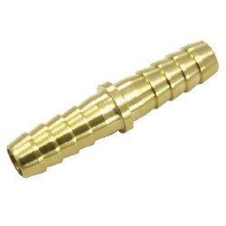 Straight Brass Barbed Silicone Fuel Hose Joiner Connector Coupler - RACES, 8mm